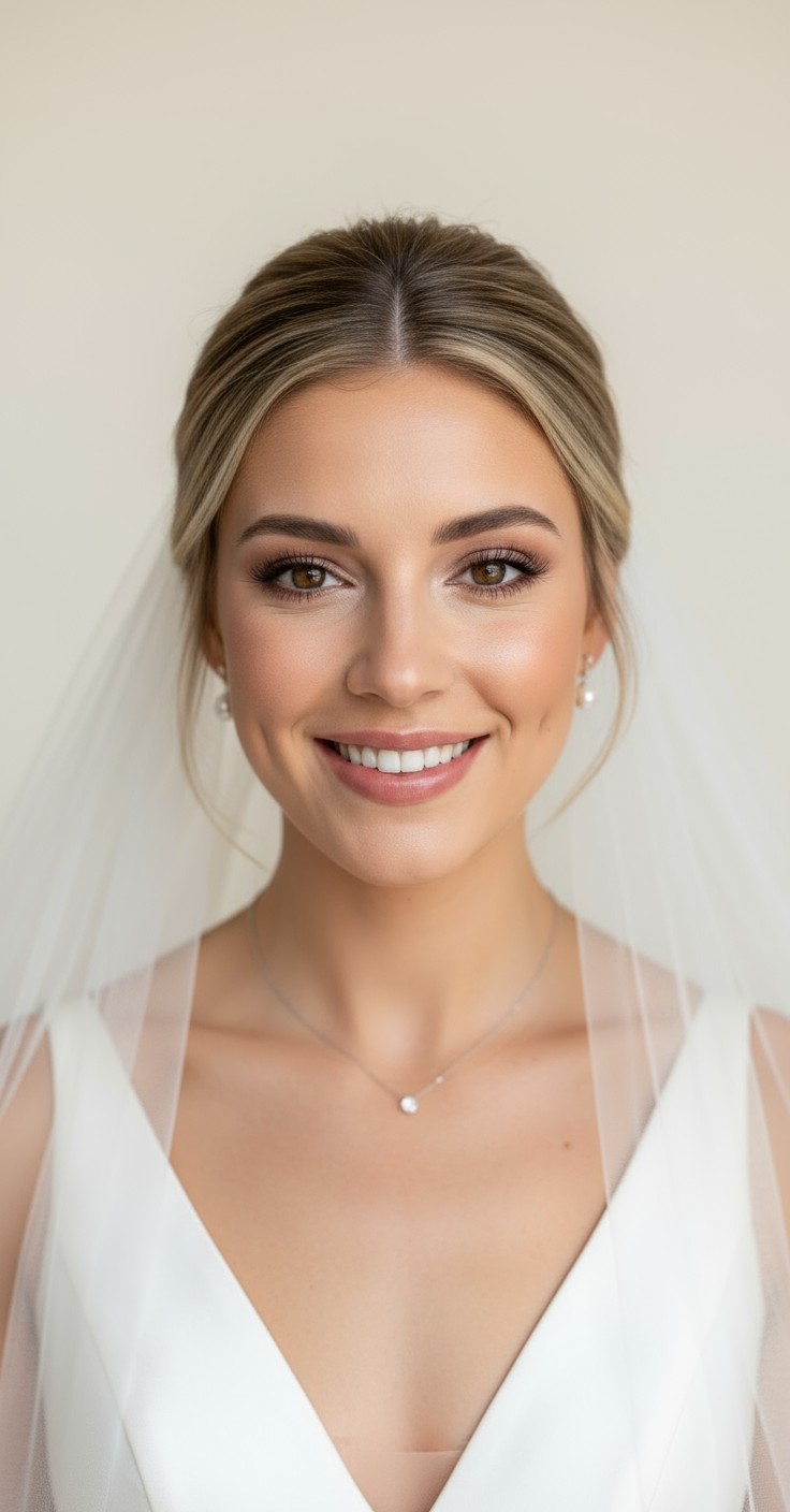 After Updo Veil